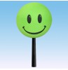 Tenna Tops Green Smiley Face Car Antenna Ball / Dashboard Buddy (Auto Accessory) (Fat Antenna) 